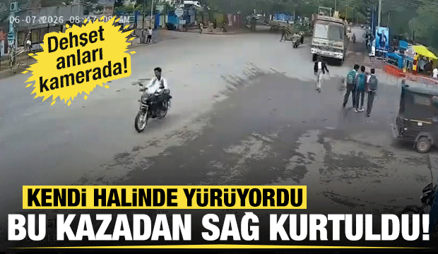 Hindistan'da kontrolden &ccedil;ıkan kamyon yayayı ezdi!