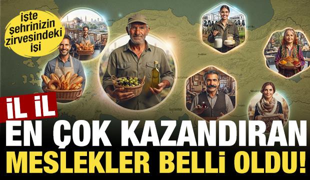İl il en &ccedil;ok kazandıran meslekler belli oldu! Şehrinizde zirvede hangi iş var?