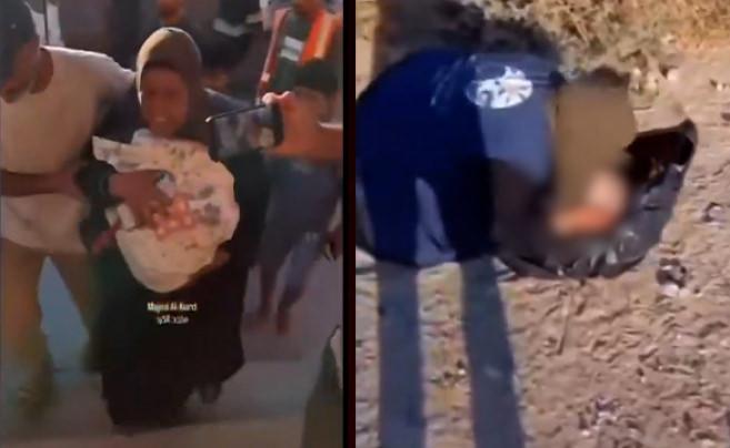 insanlığın y&uuml;z karası vahşet! Gazzeli annenin en zor anları y&uuml;rekleri yaktı