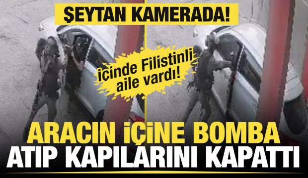 İsrail polisi Filistinlilerin i&ccedil;inde bulunduğu aracın i&ccedil;ine bomba atıp kapıları kapattı