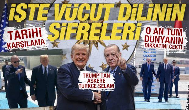 İşte v&uuml;cut dilinin şifreleri: Erdoğan'la Trump arasındaki o an d&uuml;nyanın dikkatini &ccedil;ekti
