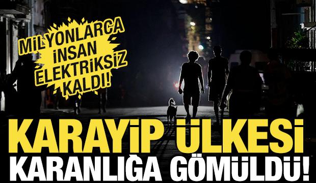 Karayip &uuml;lkesi karanlığa g&ouml;m&uuml;ld&uuml;! Milyonlarca insan elektriksiz kaldı