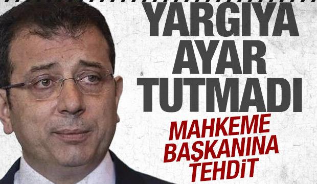 Mahkeme başkanını tehdit eden İmamoğlu, salondan &ccedil;ıkarıldı