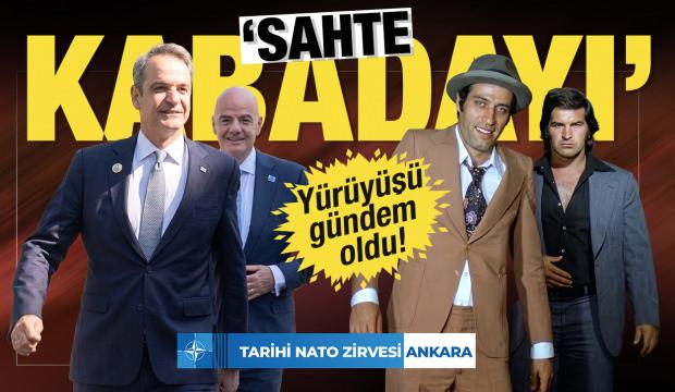 Mi&ccedil;otakis'in y&uuml;r&uuml;y&uuml;ş&uuml; sosyal medyada dikkat &ccedil;ekti: Sahte kabadayı!