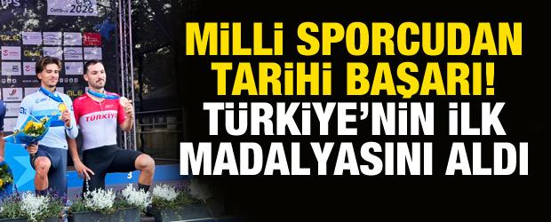 Milli sporcudan tarihi başarı! T&uuml;rkiye'nin ilk madalyasını aldı