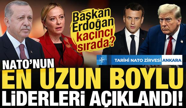 NATO'nun en uzun boylu liderleri a&ccedil;ıklandı! Başkan Erdoğan ka&ccedil;ıncı sırada?