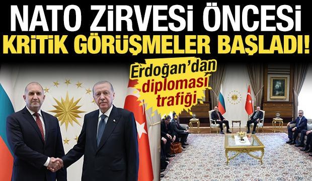 Son dakika... NATO zirvesi &ouml;ncesi diplomasi trafiği başladı! Peş peşe g&ouml;r&uuml;şmeler