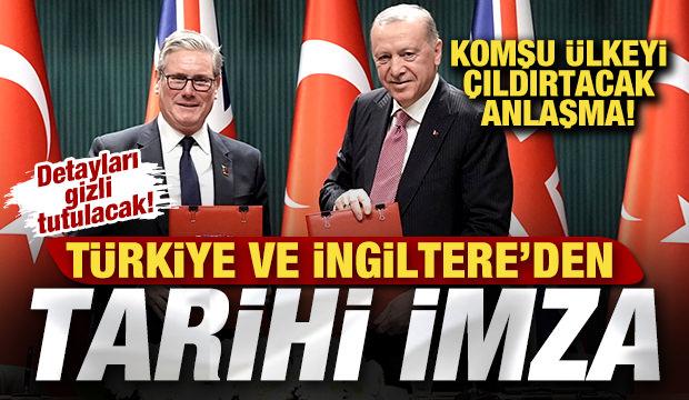 T&uuml;rkiye ve İngiltere'den tarihi imza! Yunanistan'ı &ccedil;ıldırtacak anlaşma! Gizli tutulacak