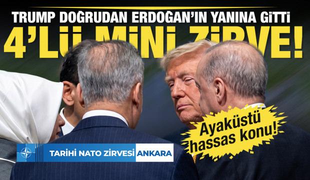 Zirve &ouml;ncesi Donald Trump ile ayak&uuml;st&uuml; 4'l&uuml; mini zirve
