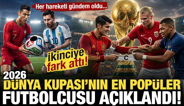 2026 D&uuml;nya Kupası'nın en pop&uuml;ler futbolcusu a&ccedil;ıklandı! İkinciye fark attı...
