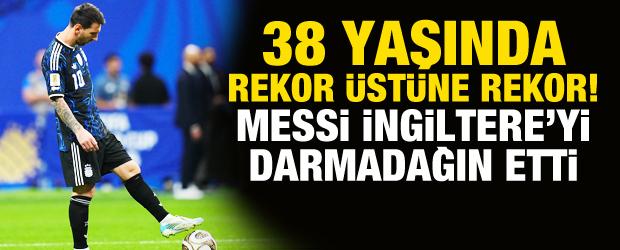 38 yaşında rekor &uuml;st&uuml;ne rekor! Messi, İngiltere'yi darmadağın etti