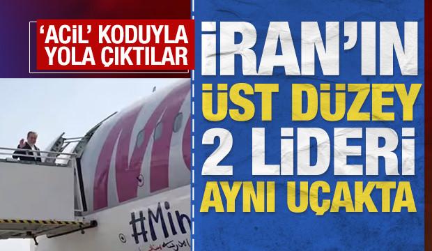'Acil' koduyla yola &ccedil;ıktılar: İran'ın &uuml;st d&uuml;zey 2 lideri aynı u&ccedil;akta
