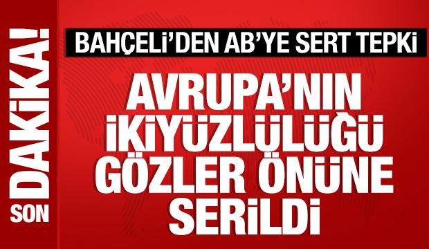 Bah&ccedil;eli'den AB'ye KKTC tepkisi: İkiy&uuml;zl&uuml;l&uuml;kleri bir kez daha g&ouml;zler &ouml;n&uuml;ne serildi