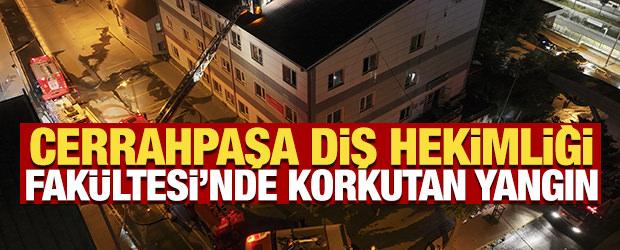 Cerrahpaşa Tıp Fak&uuml;ltesi Hastanesi'nin &ccedil;atısında yangın