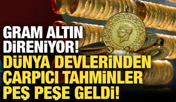 Gram altın direniyor! D&uuml;nya devlerinden &ccedil;arpıcı tahminler peş peşe geldi