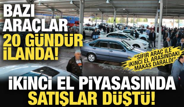 İkinci el satışlar d&uuml;şt&uuml;! Bazı arabalar 20 g&uuml;nd&uuml;r ilanda