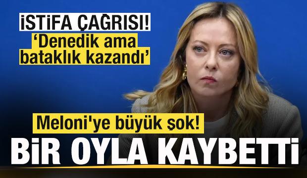 Meloni'ye b&uuml;y&uuml;k şok! Bir oyla kaybetti! İstifa &ccedil;ağrısı