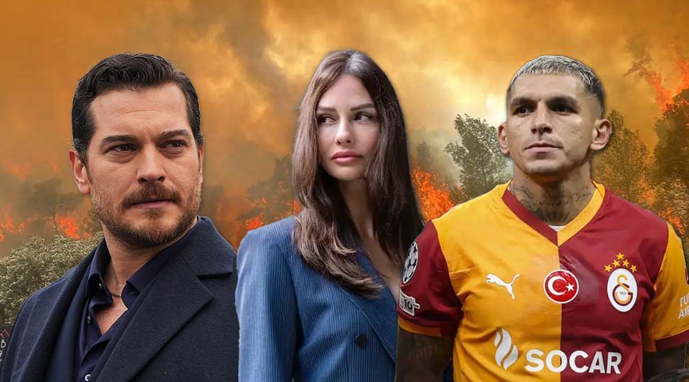 Milas'taki orman yangınında &uuml;nl&uuml; isimlerin evleri alevler i&ccedil;inde kaldı!