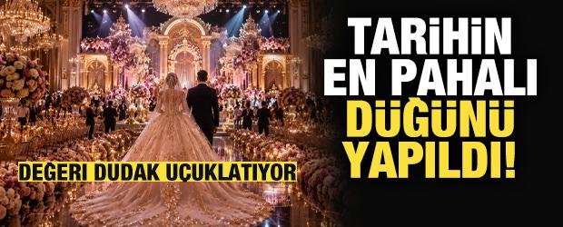 Tarihin en pahalı d&uuml;ğ&uuml;n&uuml; yapıldı! Değeri dudak u&ccedil;uklatıyor