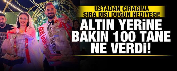 Ustadan evlenen &ccedil;ırağına sıra dışı d&uuml;ğ&uuml;n hediyesi: Altın yerine bakın ne verdi!