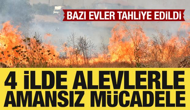 4 ilde orman yangını: Bazı evler tahliye edildi