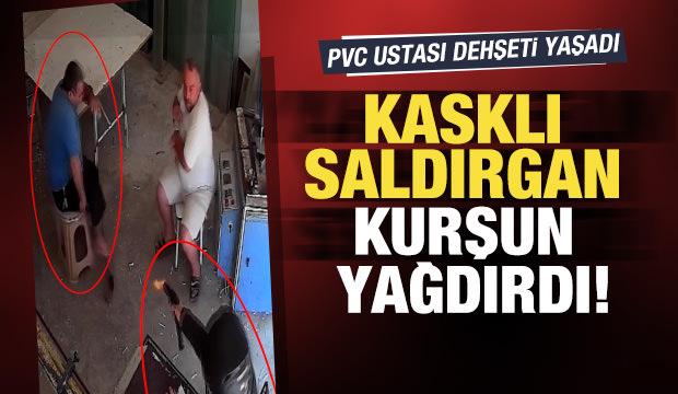 Adana'da kasklı saldırgan esnafa kurşun yağdırdı!