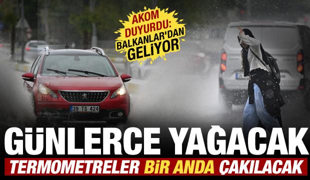 AKOM tarih verdi: İstanbul'da sağanak ve serin hava başlıyor! G&uuml;nlerce s&uuml;recek...