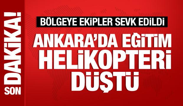 Ankara'da eğitim helikopteri d&uuml;şt&uuml;
