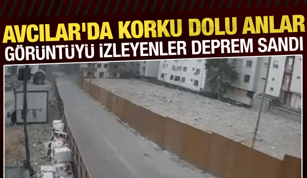 Avcılar'da fırtına inşaat alanını yerle bir etti
