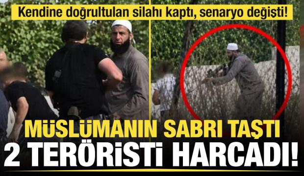 Batı Şeria'da Filistinli M&uuml;sl&uuml;man İsrailliden kaptığı silahla b&ouml;yle kendini savundu