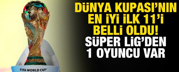 D&uuml;nya Kupası'nın en iyi ilk 11'i belli oldu! S&uuml;per Lig'den 1 oyuncu var