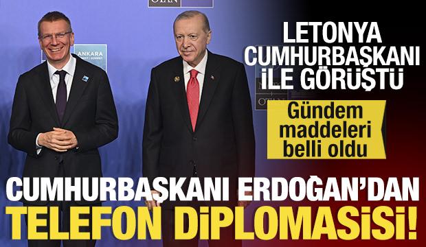Erdoğan, Rinkevics ile telefonda g&ouml;r&uuml;şt&uuml;!