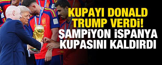 Kupayı Donald Trump verdi! Şampiyon İspanya kupasını kaldırdı