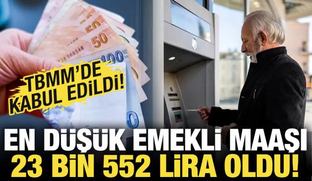 SON DAKİKA: En d&uuml;ş&uuml;k emekli maaşı 23 bin 552 lira oldu!