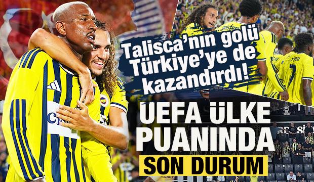 Talisca'nın galibiyet gol&uuml; T&uuml;rkiye'ye de kazandırdı! UEFA &uuml;lke puanında son durum