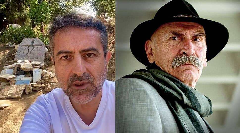 Tuncel Kurtiz'in mezarını ziyaret eden Nail Kırmızıg&uuml;l isyan etti!"B&ouml;yle olacağını bilseydi..."