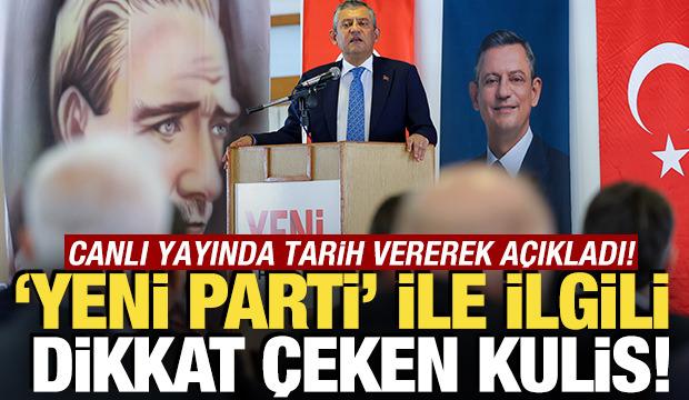 'Yeni Parti' ile ilgili dikkat &ccedil;eken kulis bilgisi! Canlı yayında tarih vererek a&ccedil;ıkladı