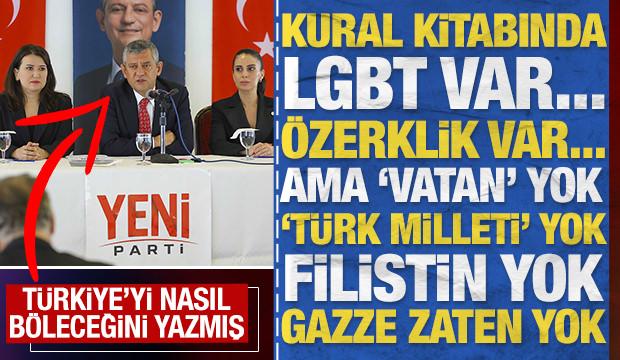 Yeni Parti'nin kural kitabı: LGBT'liler var, &ouml;zerklik var ama vatan yok, T&uuml;rk milleti yok