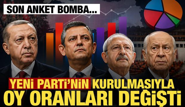 Yeni Parti'nin kurulmasıyla oy oranı değişti! İşte ilk anket sonucu