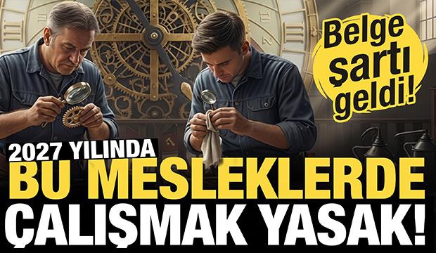2027'de bu mesleklerde &ccedil;alışmak yasak! 66 meslekte belge zorunluluğu!