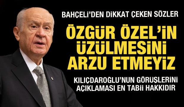 Bah&ccedil;eli: &Ouml;zg&uuml;r &Ouml;zel'in &uuml;z&uuml;lmesini arzu etmeyiz