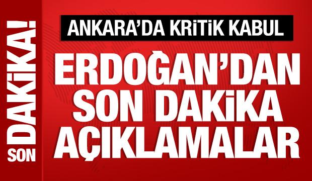 Cumhurbaşkanı Erdoğan, L&uuml;bnanlı mevkidaşı ile ortak a&ccedil;ıklama yapıyor