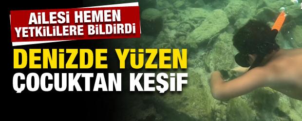 Denizde y&uuml;zen &ccedil;ocuk buldu, ailesi yetkililere bildirdi: Muğla&rsquo;da Antik &Ccedil;ağ&rsquo;a uzanan keşif