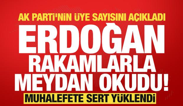 Erdoğan AK Parti'nin &uuml;ye sayısını a&ccedil;ıkladı: Rakamlarla meydan okudu! 'A&ccedil;ık ara birinciyiz'