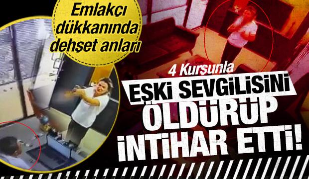 Eski sevgilisini 4 kurşunla &ouml;ld&uuml;r&uuml;p intihar etti: O dehşet anları kamerada