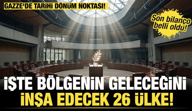 Gazze'de tarihi d&ouml;n&uuml;m noktası! İşte b&ouml;lgenin geleceğini inşa edecek 26 &uuml;lke