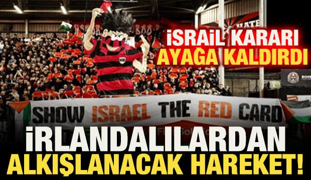 İrlanda Filistin i&ccedil;in ayağa kalktı! Spor Bakanlığı işgal edildi: Katillerle ma&ccedil; yapmayın