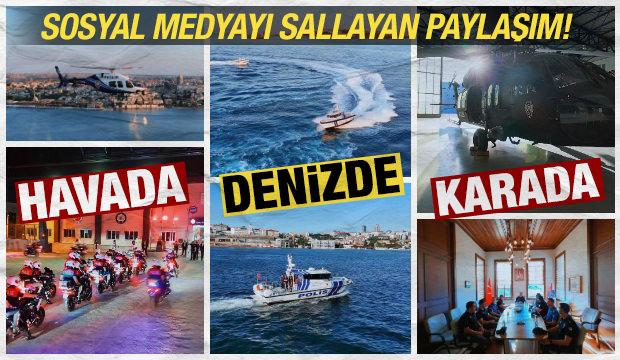 Karada, havada ve denizde: İstanbul Emniyeti'nden g&ouml;vde g&ouml;sterisi