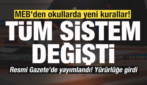 MEB'den okullarda yeni kurallar! Resmi Gazete'de yayımlandı! T&uuml;m sistem değişti