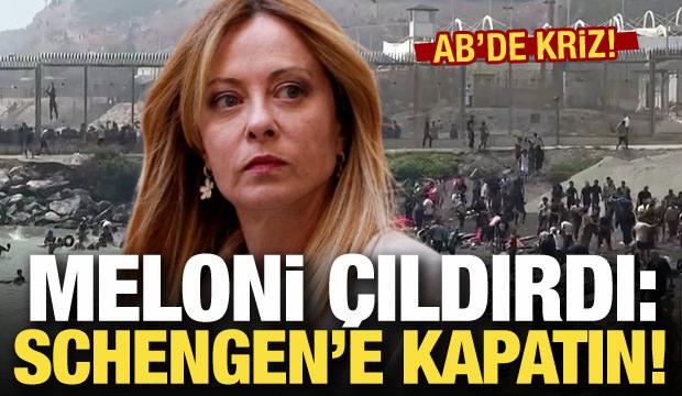 Meloni: İspanya Schengen'e kapatılsın